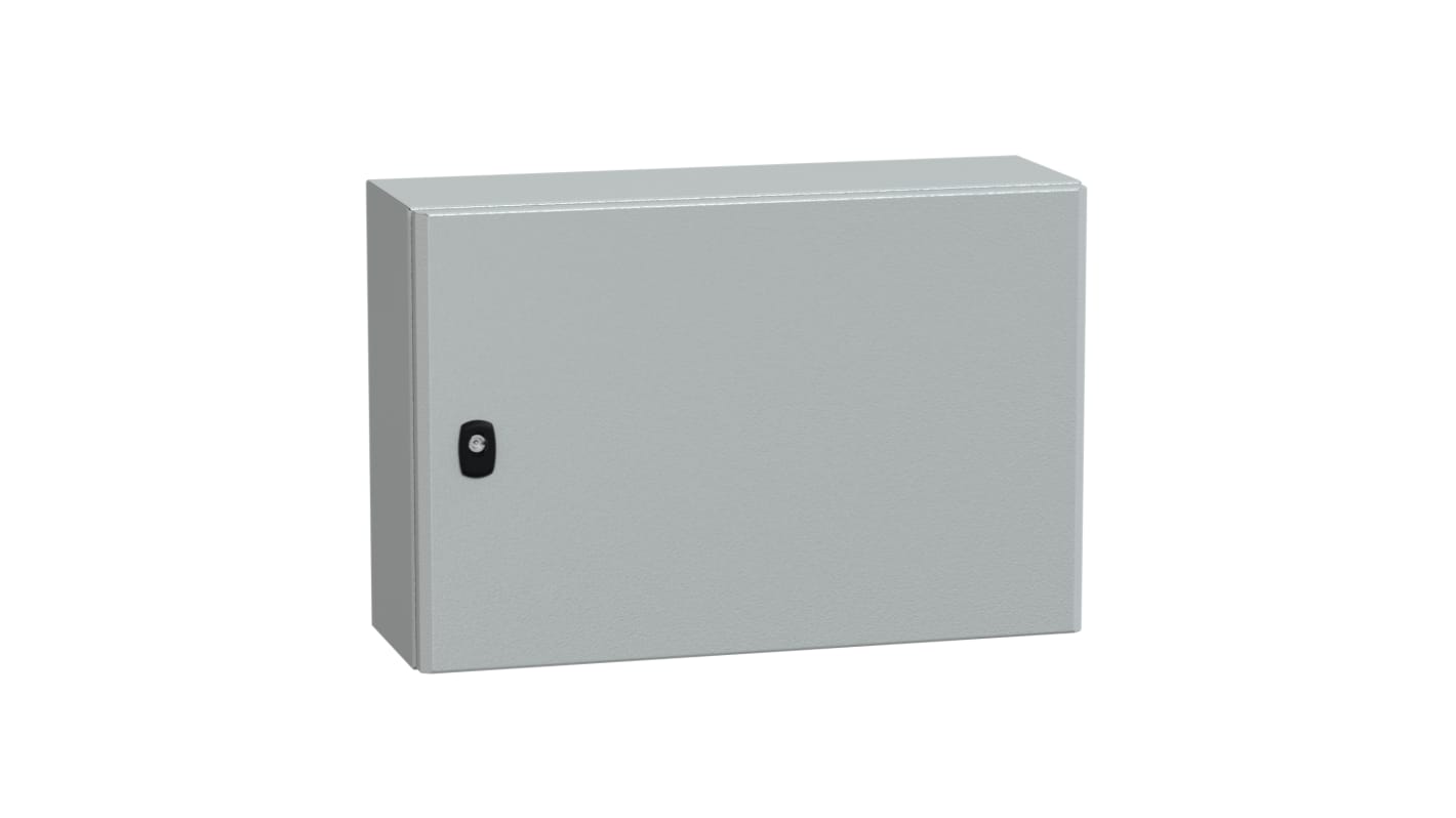 Schneider Electric Spacial S3D Series Grey Steel Enclosure, IP66, IK10, Grey Lid, 600 x 400 x 200mm