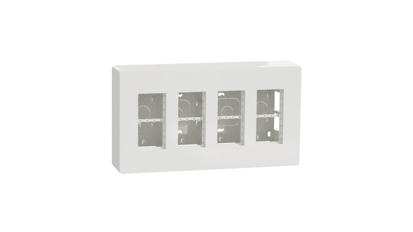 Schneider Electric White ABS New Unica Control Station Enclosure - 4 Hole