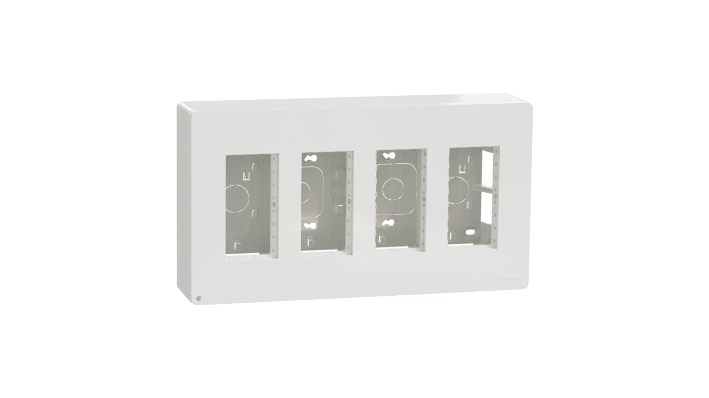 Schneider Electric White ABS New Unica Control Station Enclosure - 4 Hole