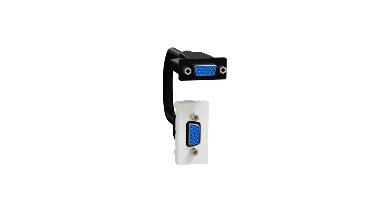 Schneider Electric, New Unica IP2XC White Clip Mount Vertical Socket Socket