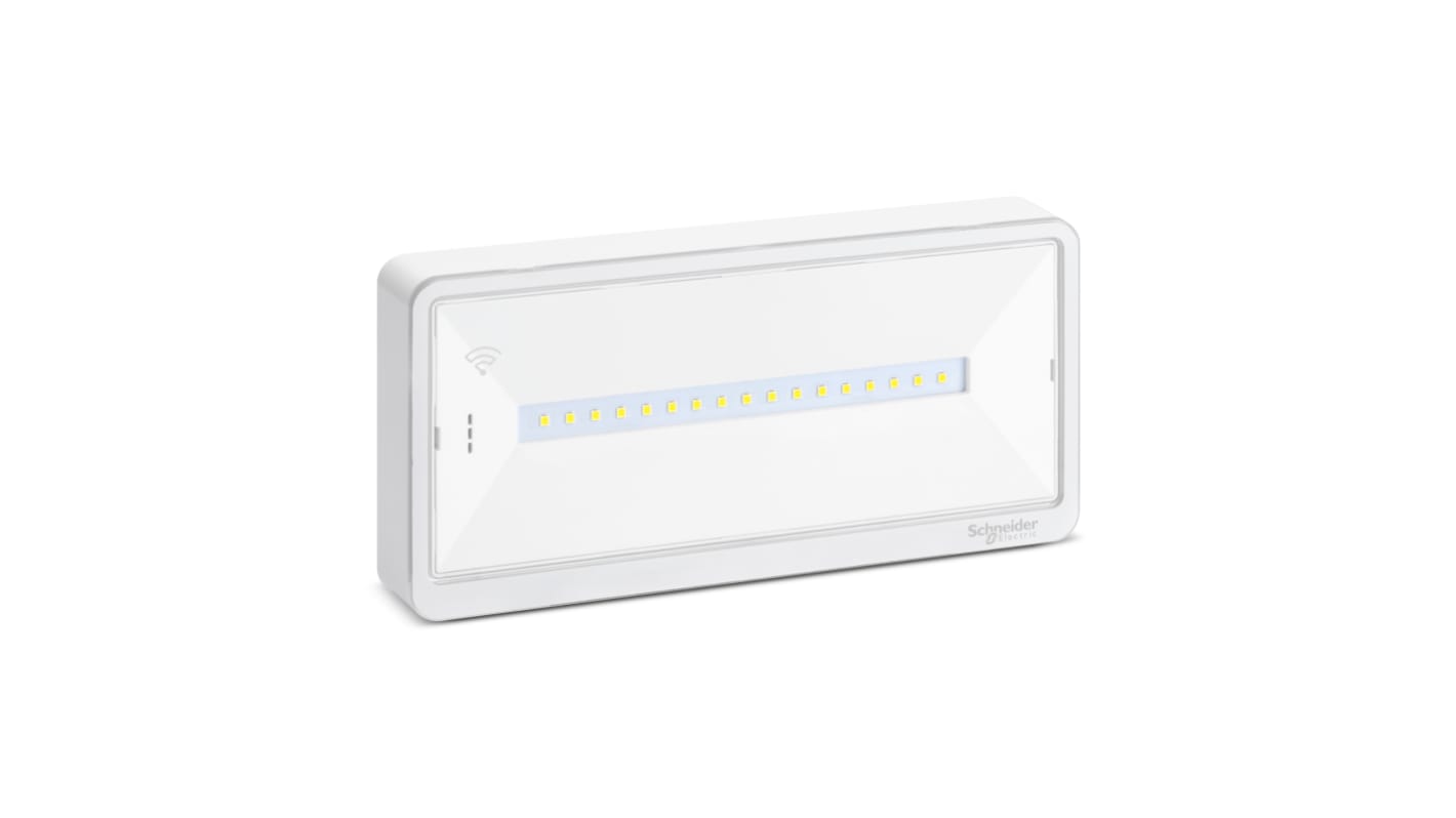 Lampada di emergenza LED Schneider Electric, L. 112 mm, 700 mW, autonomia 5h