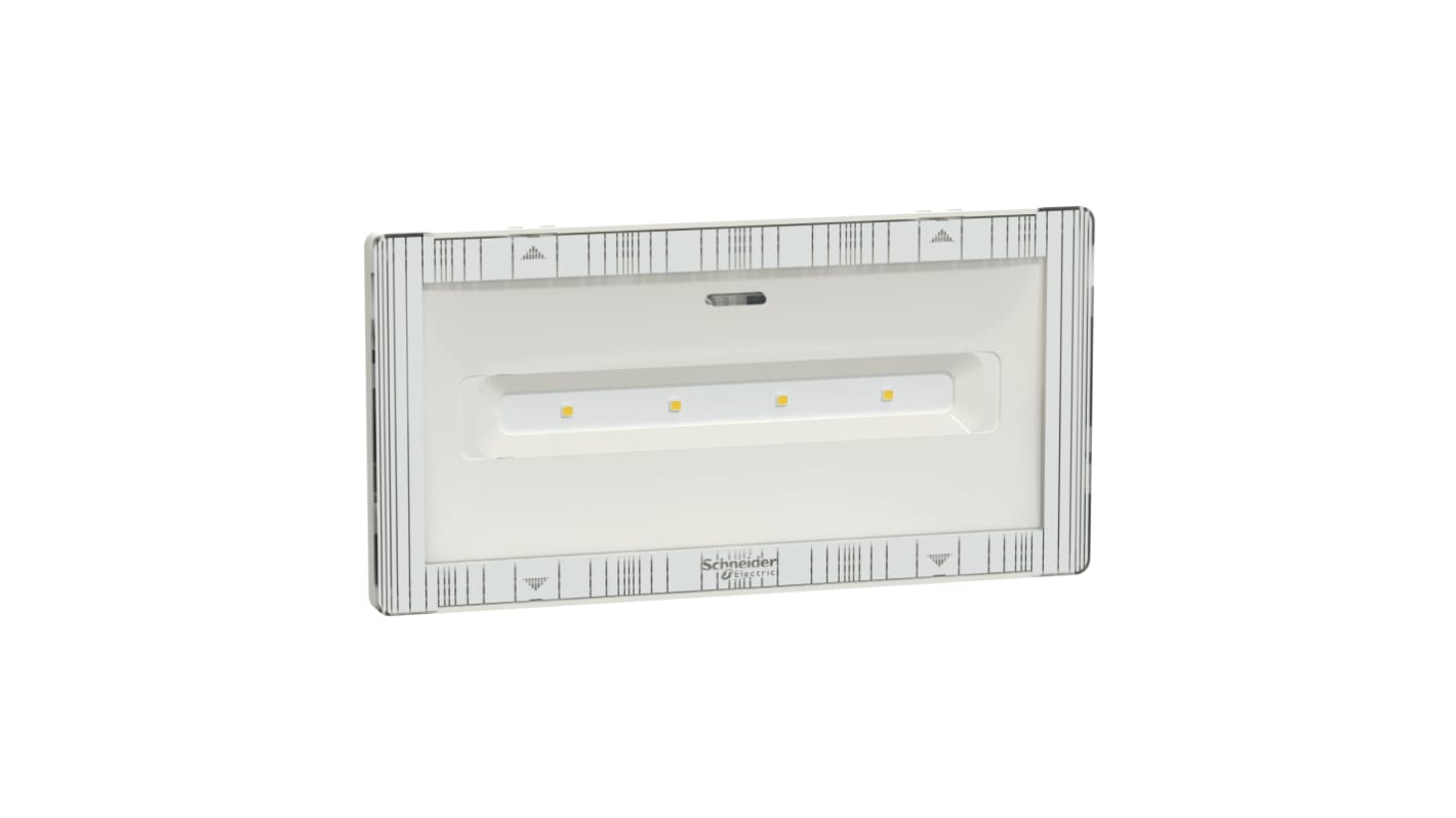 Lampada di emergenza LED Schneider Electric, L. 240 mm, 420 mW, autonomia 1h