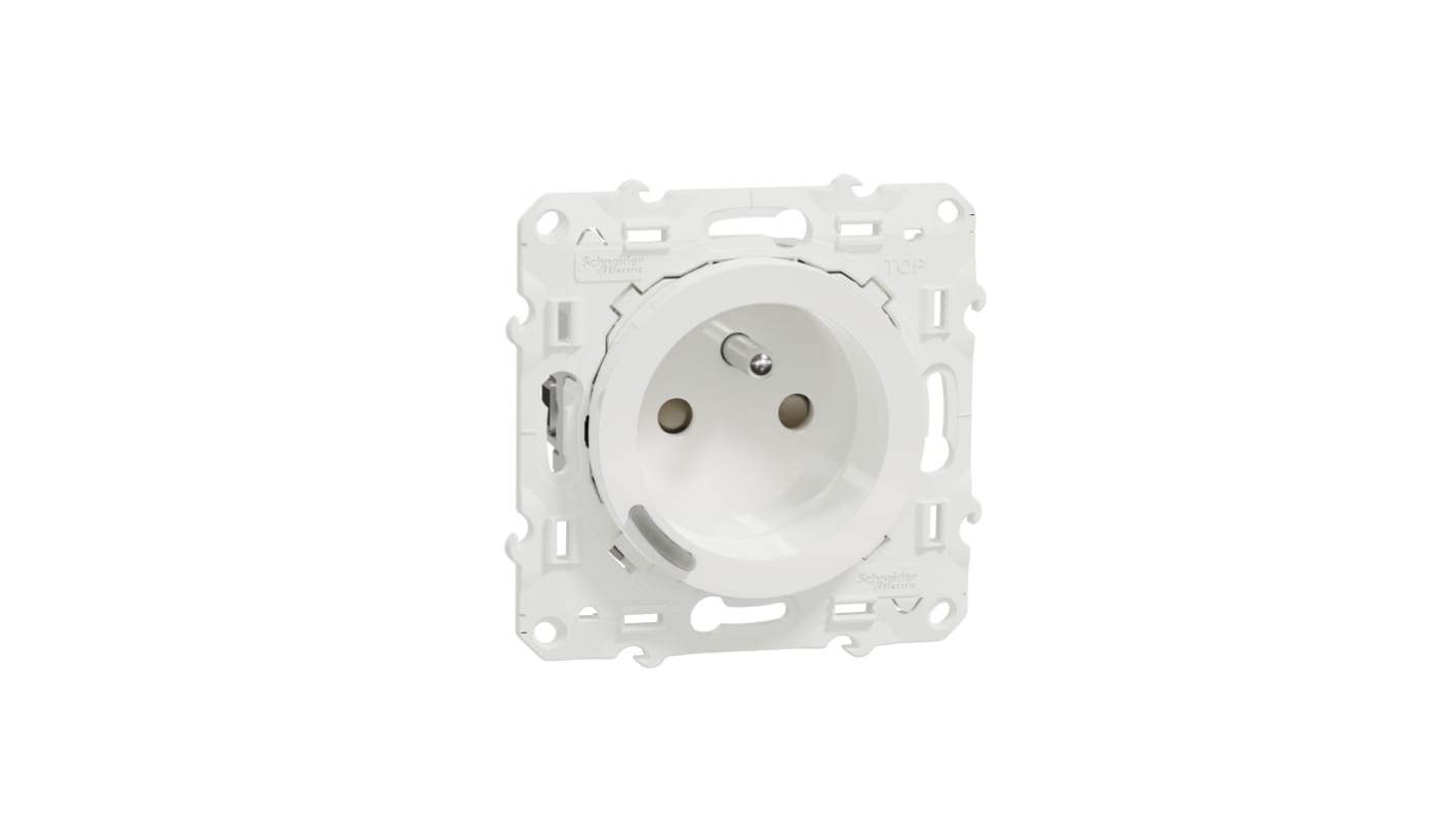 Presa elettrica, Schneider Electric S520559, 16A, 1 modulo, presa CEE, Bianco In interni, Montaggio a filo