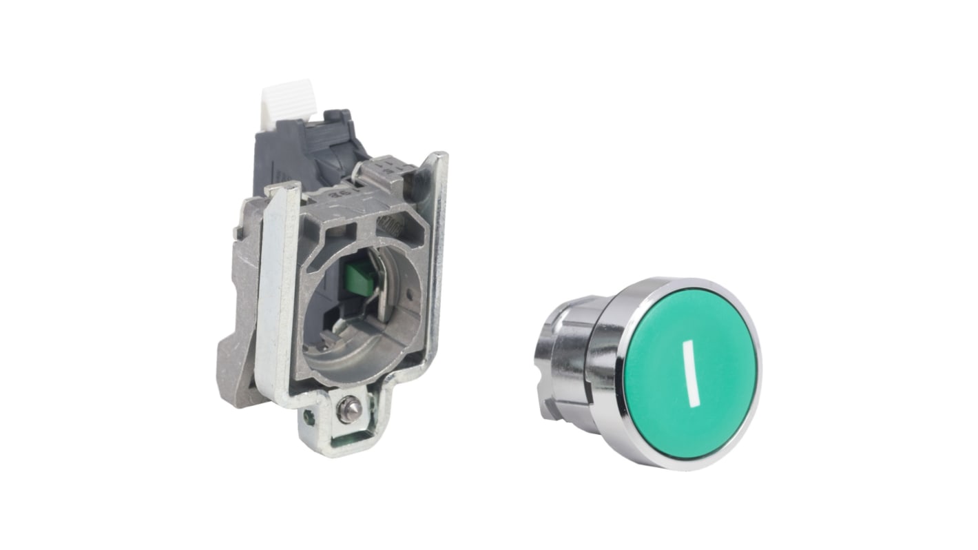 Schneider Electric XB4 Series Push Button, 22mm Cutout, 1 NO, 600V, IP66, IP67, IP69