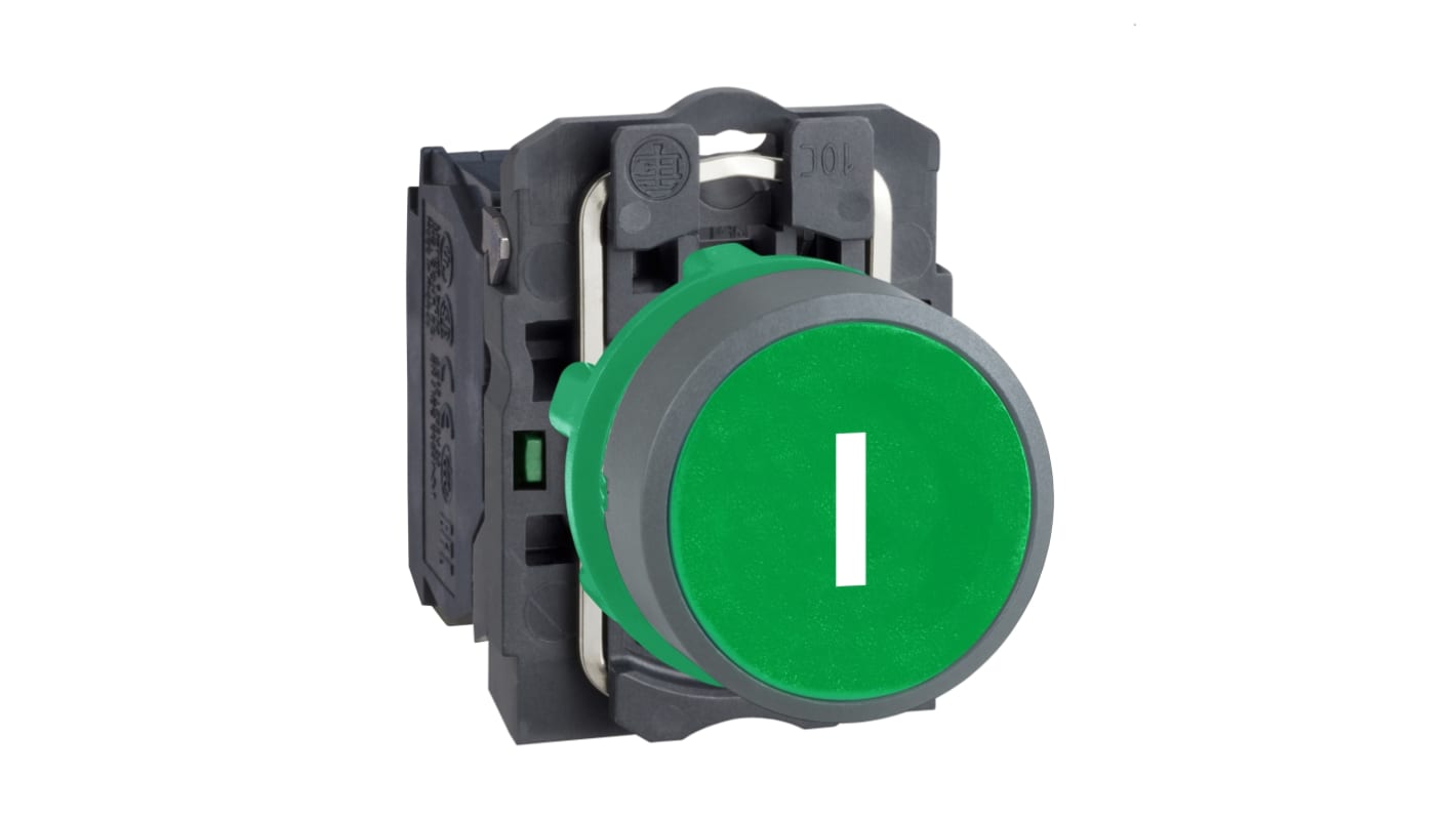 Schneider Electric XB5 Series Push Button, 22mm Cutout, 1 NO, 600V, IP66, IP67