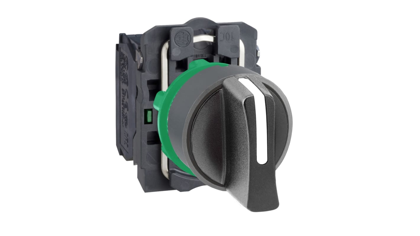 Schneider Electric Handle Selector Switch - (2NO) 22mm Cutout Diameter 3 Positions