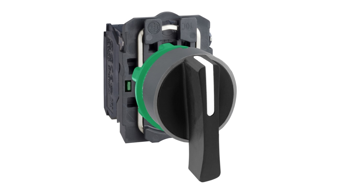 Schneider Electric Handle Selector Switch - (2NO) 22mm Cutout Diameter 3 Positions