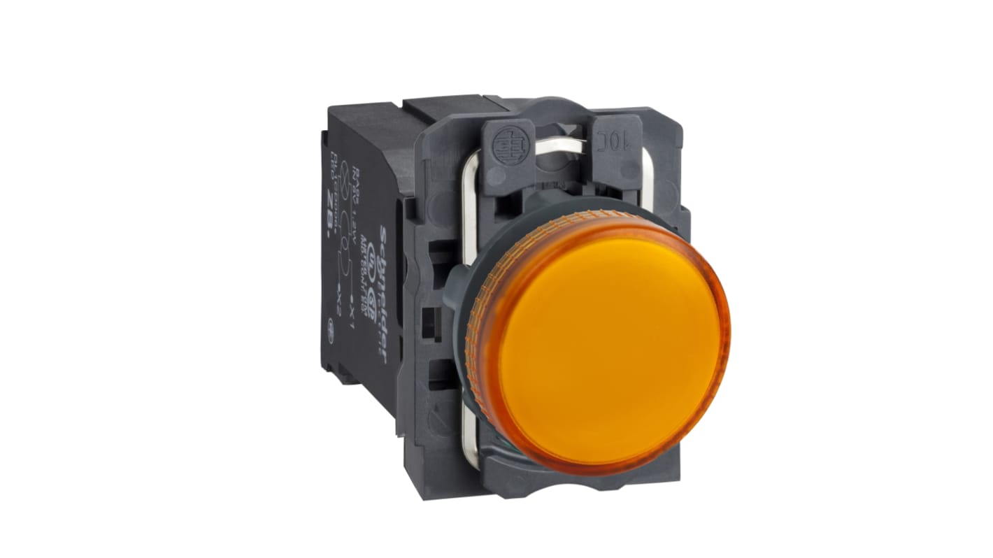 Spia XB5AV45, Incandescente, foro 22mm, Montaggio a filo, , IP66, IP67, IP69(IP69K) Harmony XB5