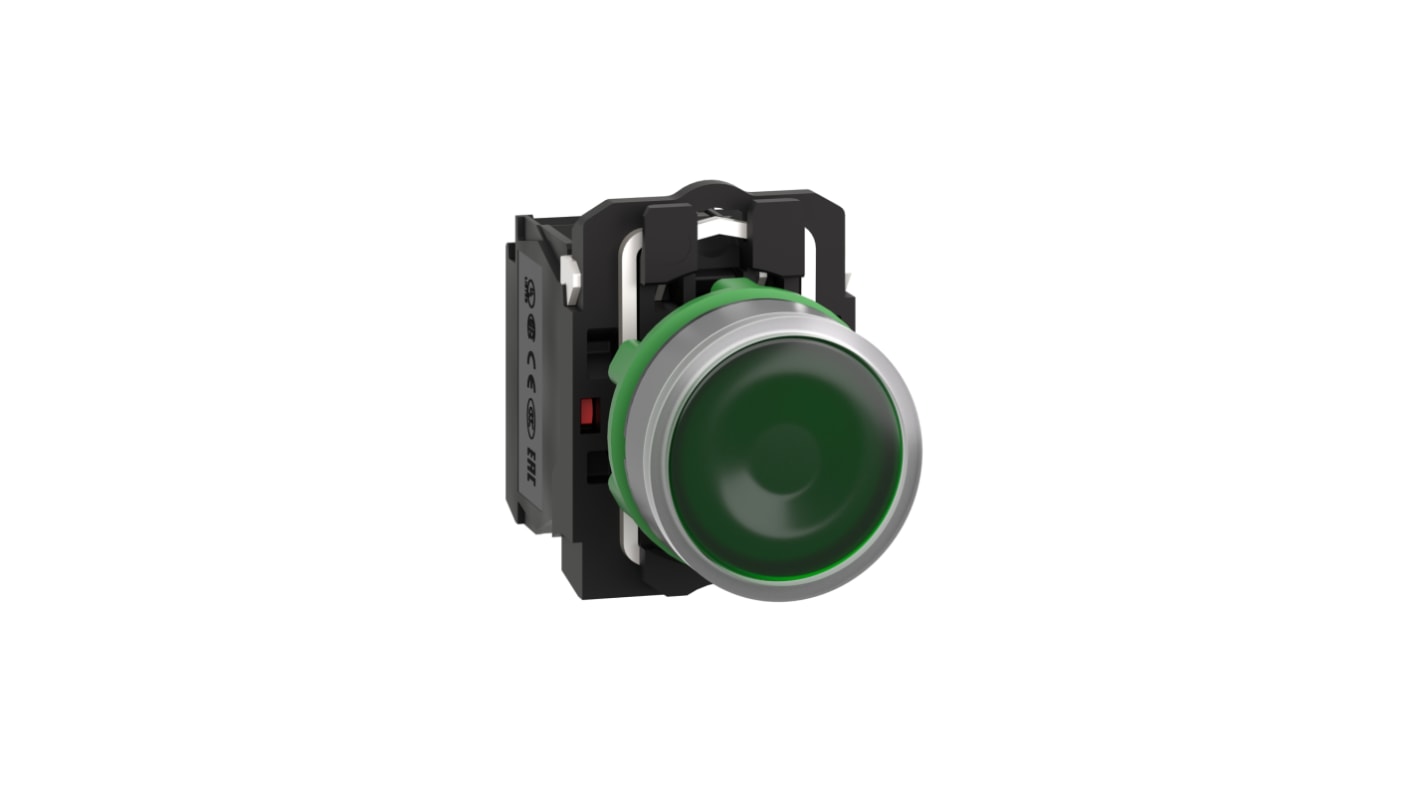 Schneider Electric XB5 Series Illuminated Push Button, 22mm Cutout, SPDT, 220 → 240V, IP66, IP67