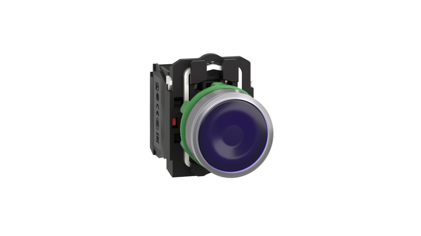 Schneider Electric XB5 Series Illuminated Push Button, 22mm Cutout, SPDT, 24V, IP66, IP67