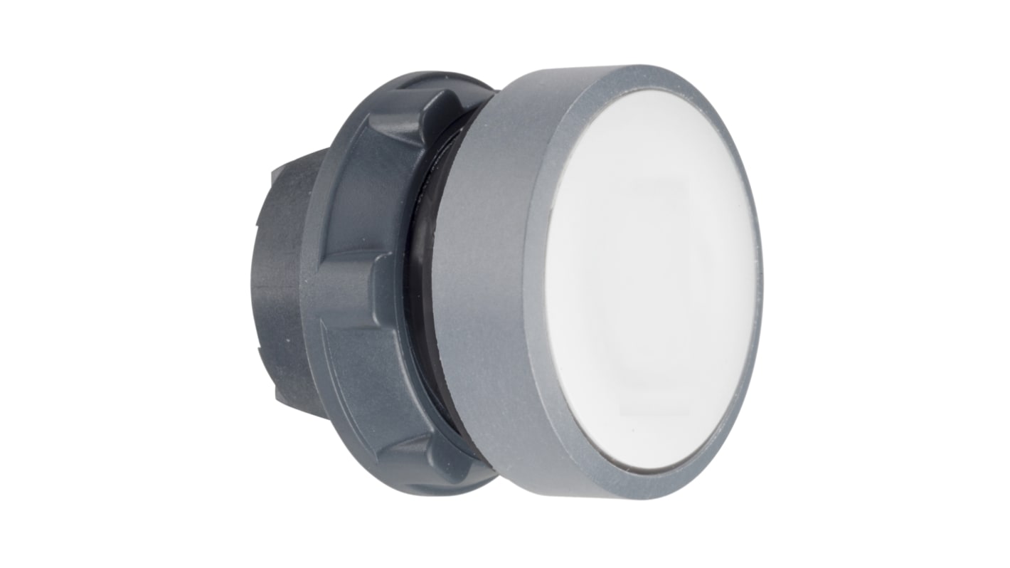 Schneider Electric Harmony XB5 Series White Spring Return Push Button Head, 22mm Cutout, IP66, IP67