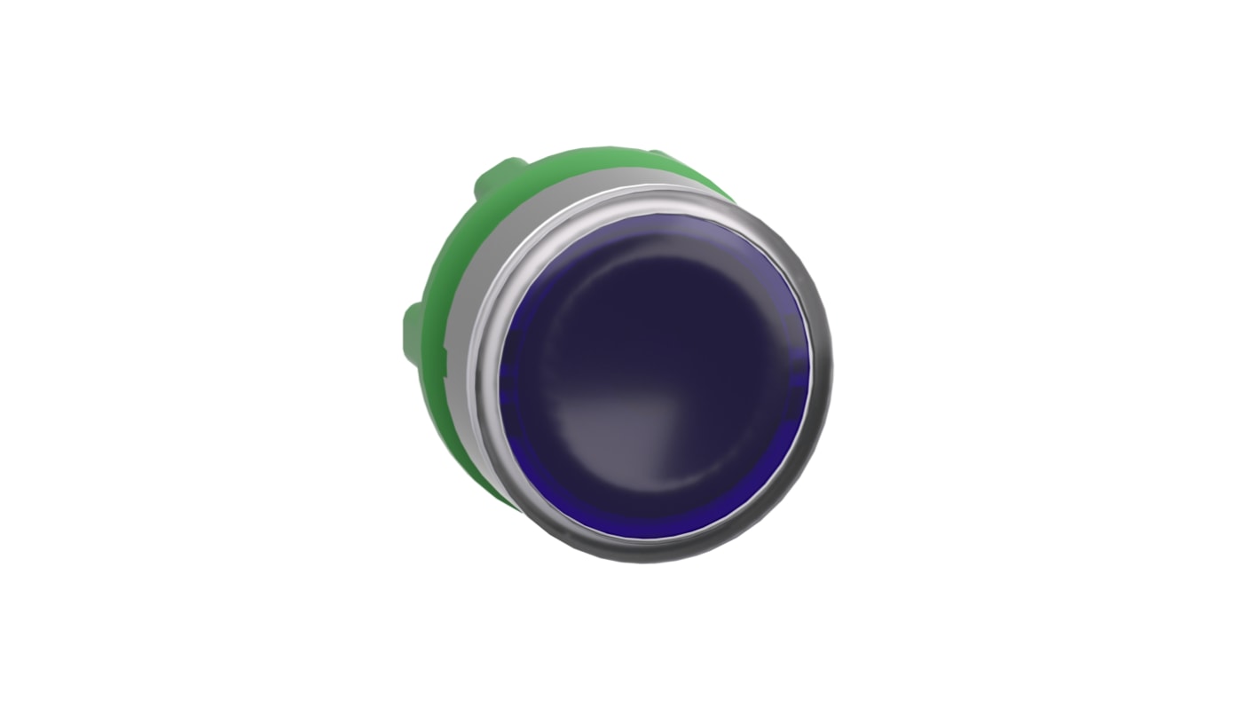 Schneider Electric Harmony XB5 Series Blue Illuminated Spring Return Push Button Head, 22mm Cutout, IP66, IP67