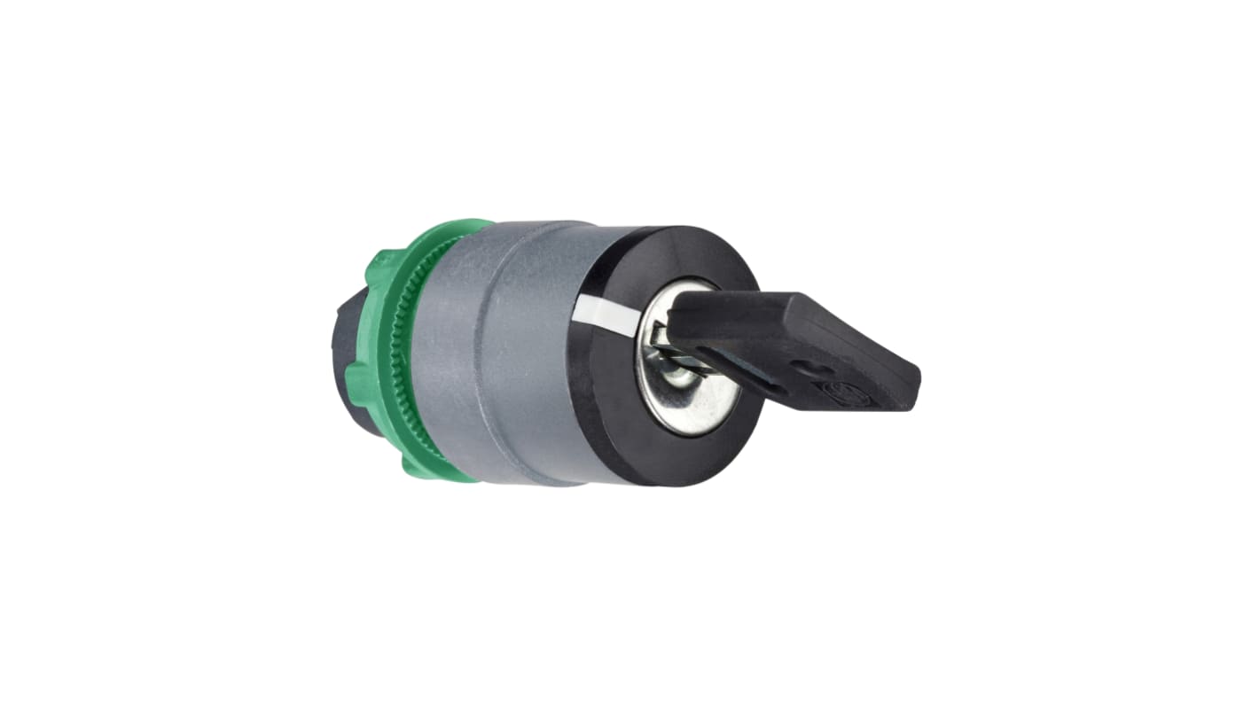 Schneider Electric Harmony XB5 2-position Key Switch Head, Stay Put, 22mm Cutout