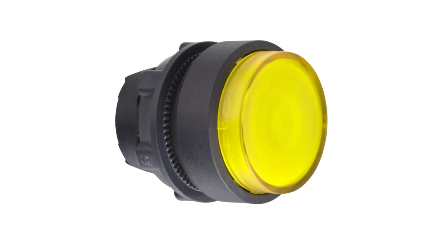 Schneider Electric Harmony XB5 Series Yellow Illuminated Push Push Push Button Head, 22mm Cutout, IP66, IP69