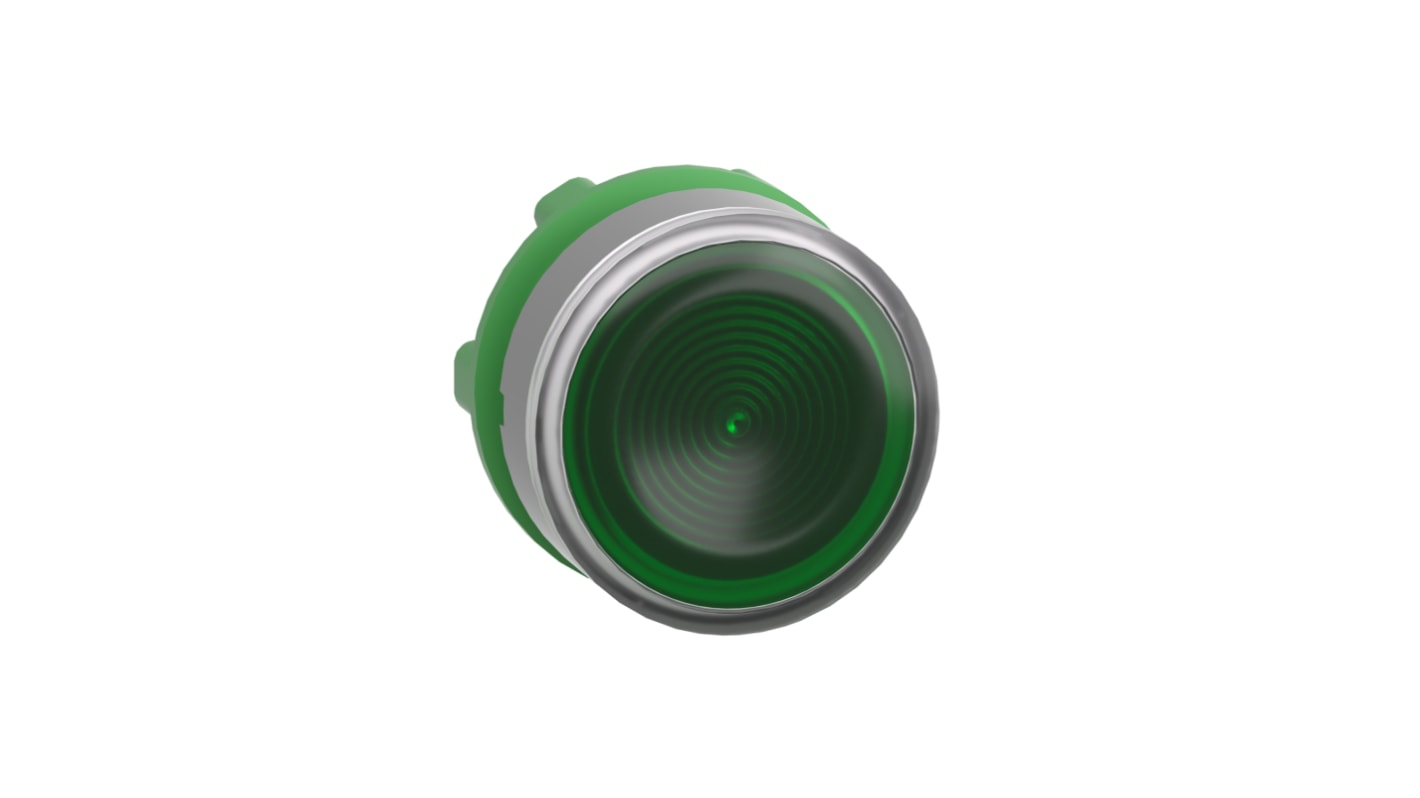 Schneider Electric Harmony XB5 Series Green Illuminated Spring Return Push Button Head, 22mm Cutout, IP66, IP67