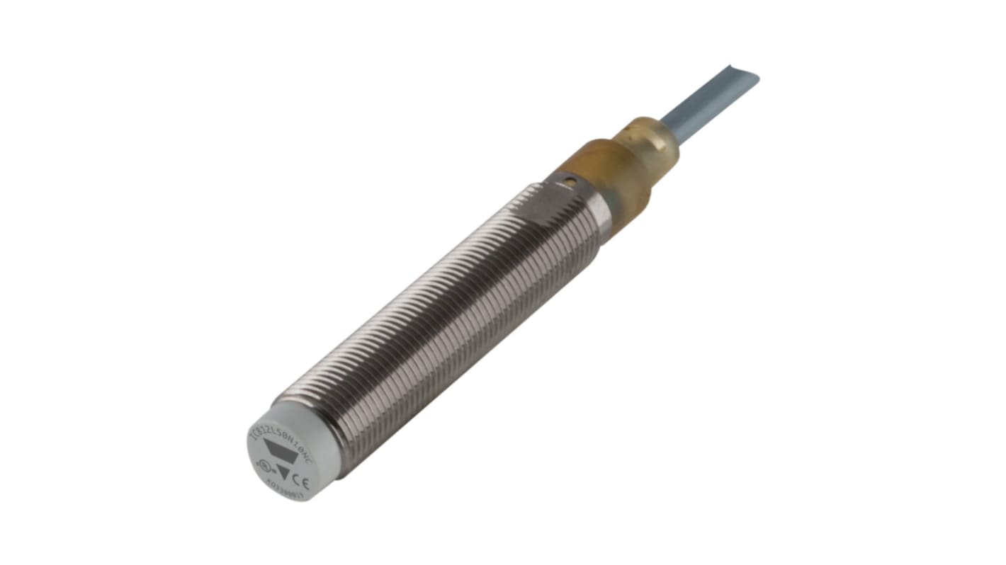 Carlo Gavazzi ICB12 Series Inductive Barrel-Style Inductive Proximity Sensor, M12 x 1, 10 mm Detection, PNP Output, 10