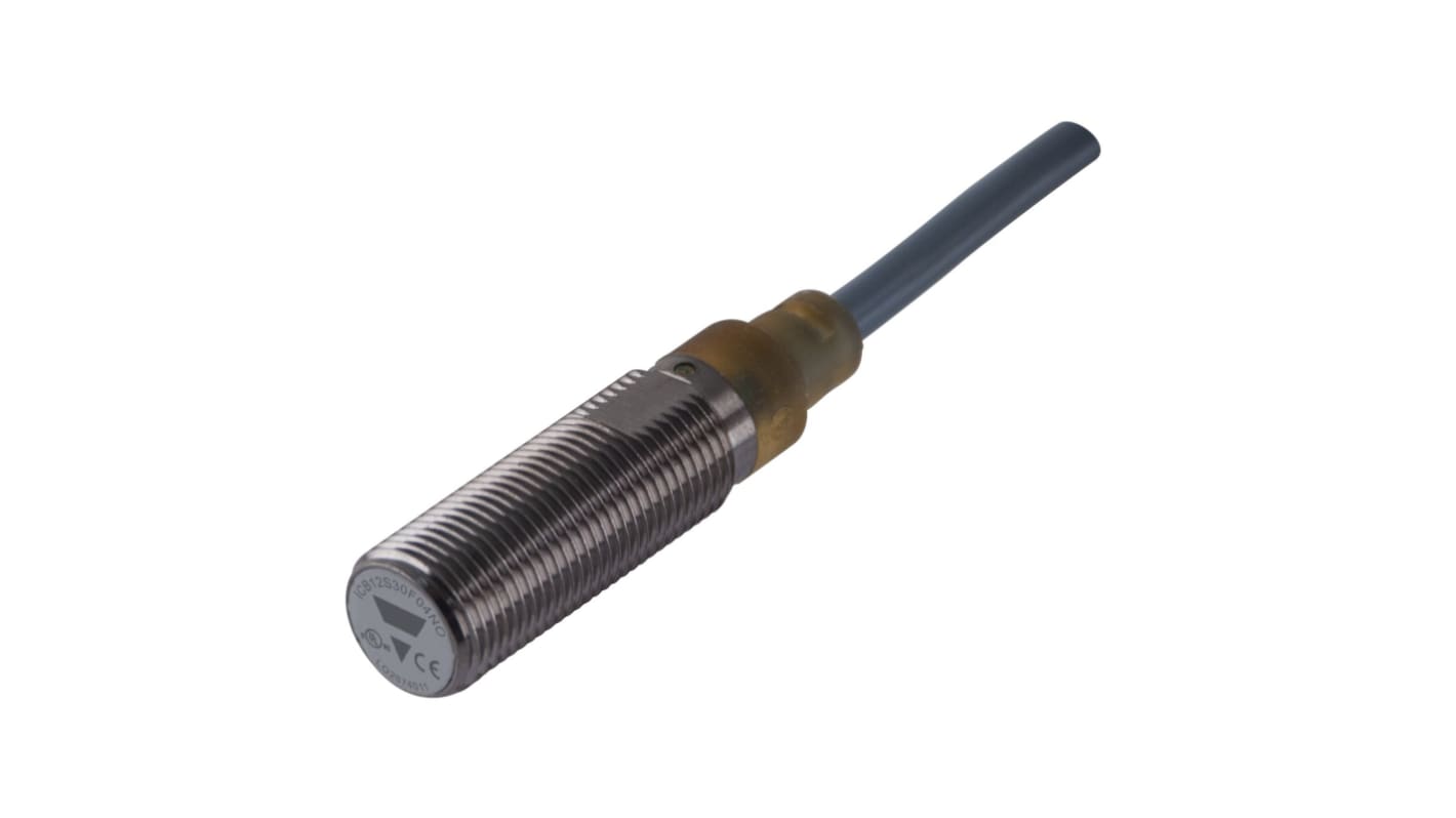 Carlo Gavazzi Inductive Barrel Proximity Sensor, M12, 2 mm Detection, NPN NO, 10 → 36 V dc