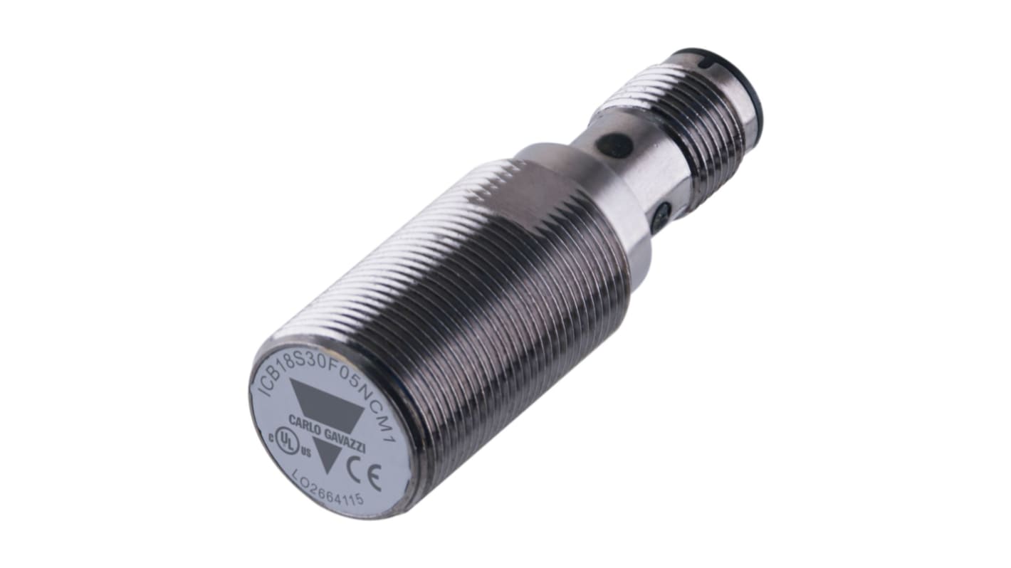 Rs-Online Sensore di prossimità Cilindro filettato Carlo Gavazzi M18 rilevamento 5 mm 10 → 36 V CC