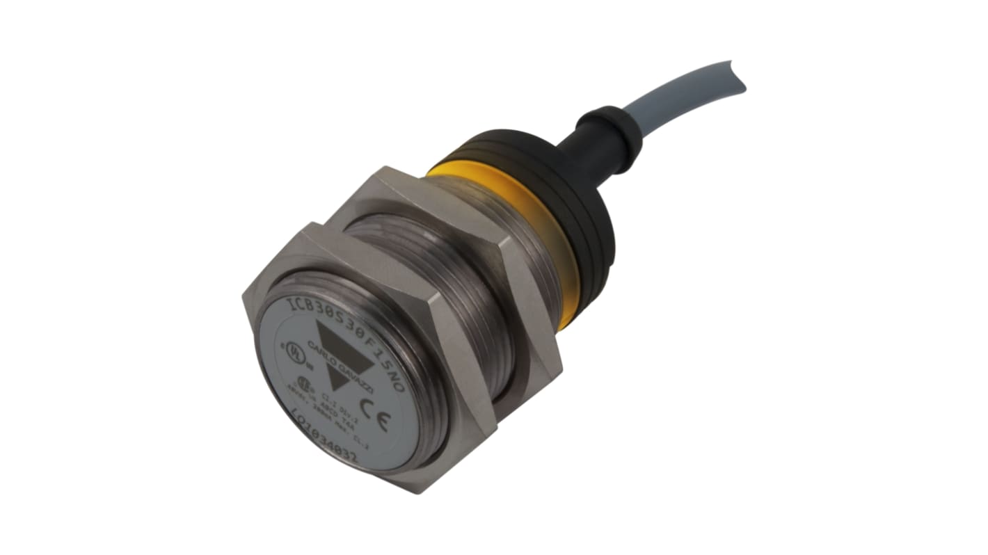Rs-Online Sensore di prossimità Cilindro filettato Carlo Gavazzi M30 rilevamento 10 mm 10 → 36 V CC