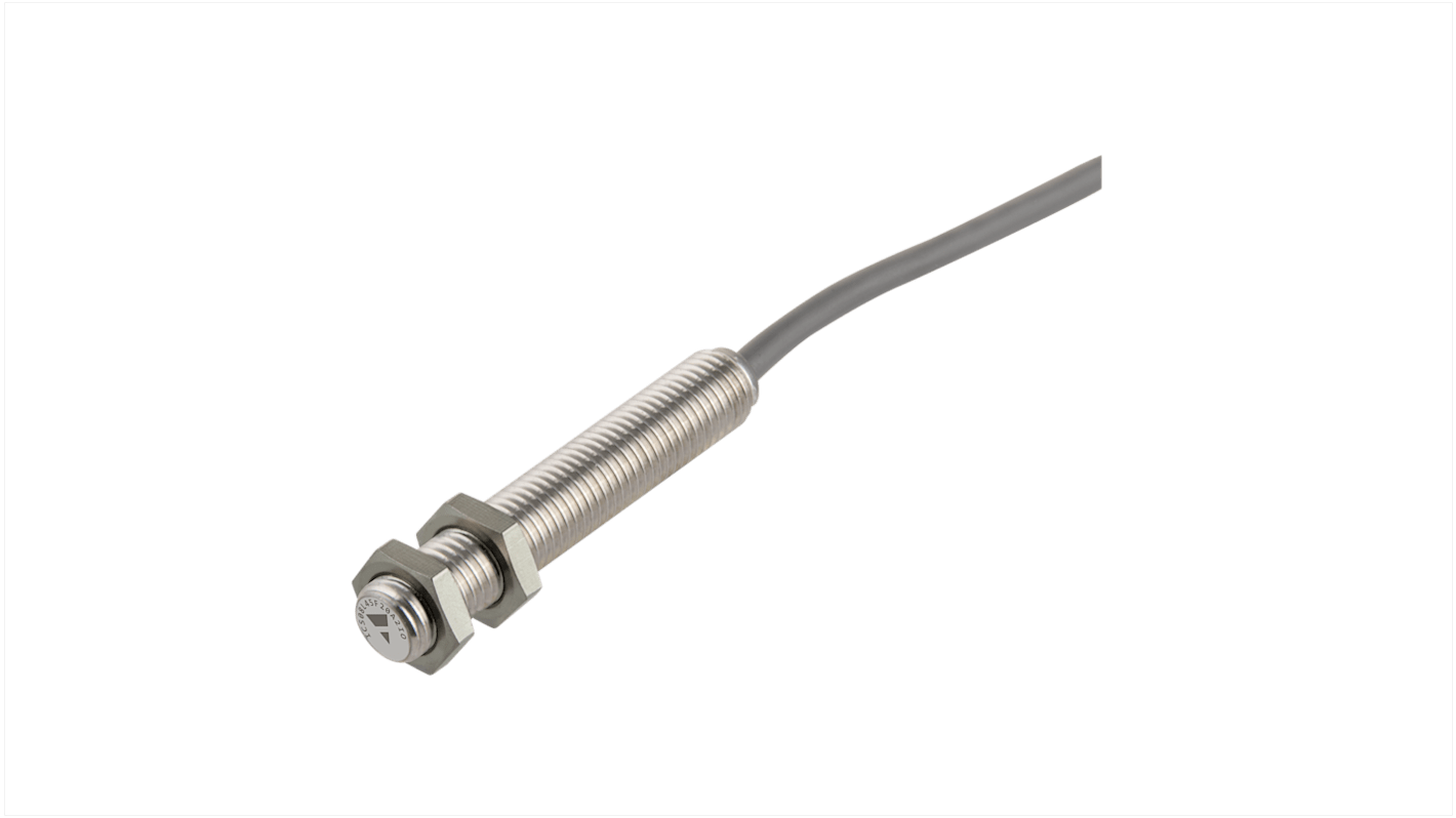 Carlo Gavazzi ICS08 Series Inductive Barrel-Style Inductive Proximity Sensor, M8 x 1, 1 mm Detection, NPN Output, 10