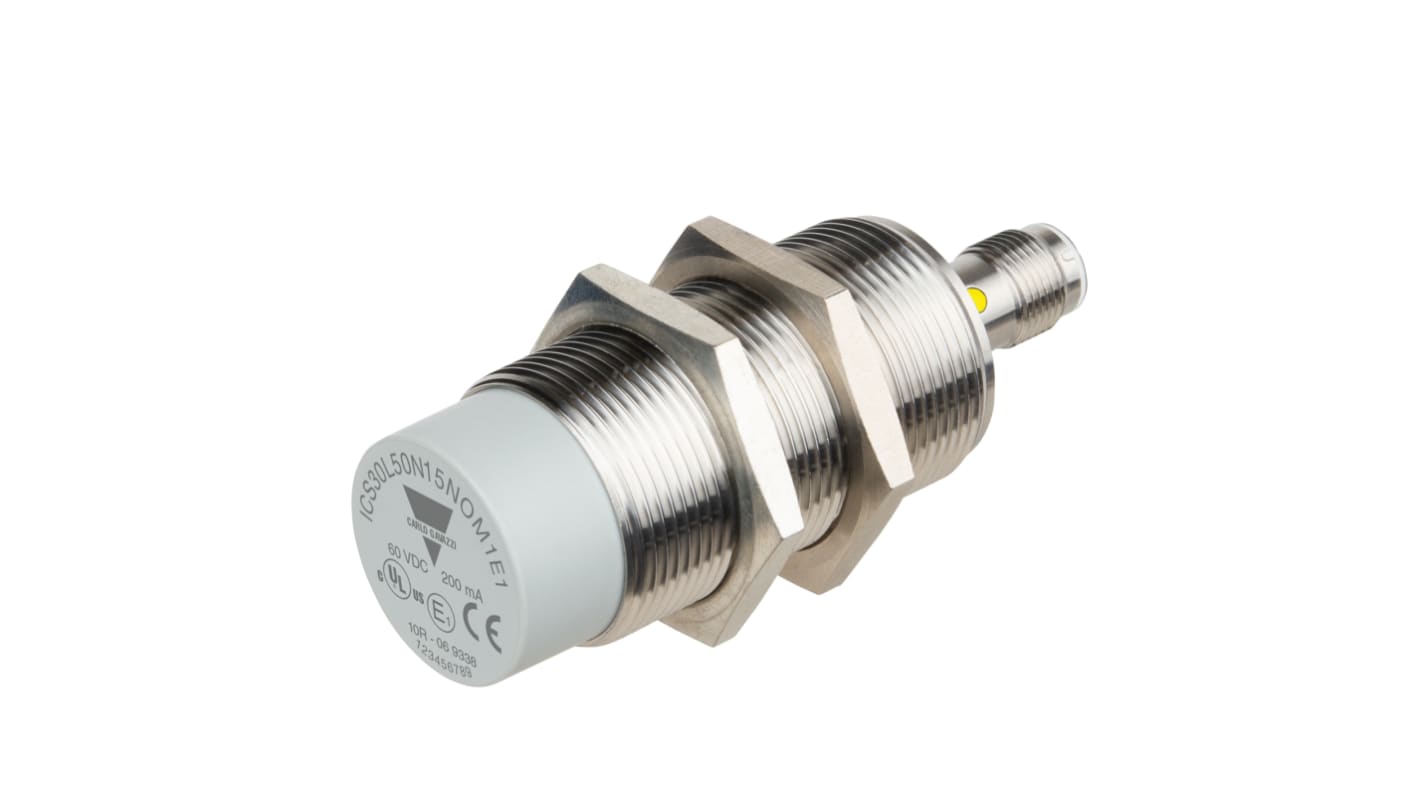 Rs-Online Sensore di prossimità Cilindro filettato Carlo Gavazzi M30 rilevamento 22 mm 8 → 60 V c.c