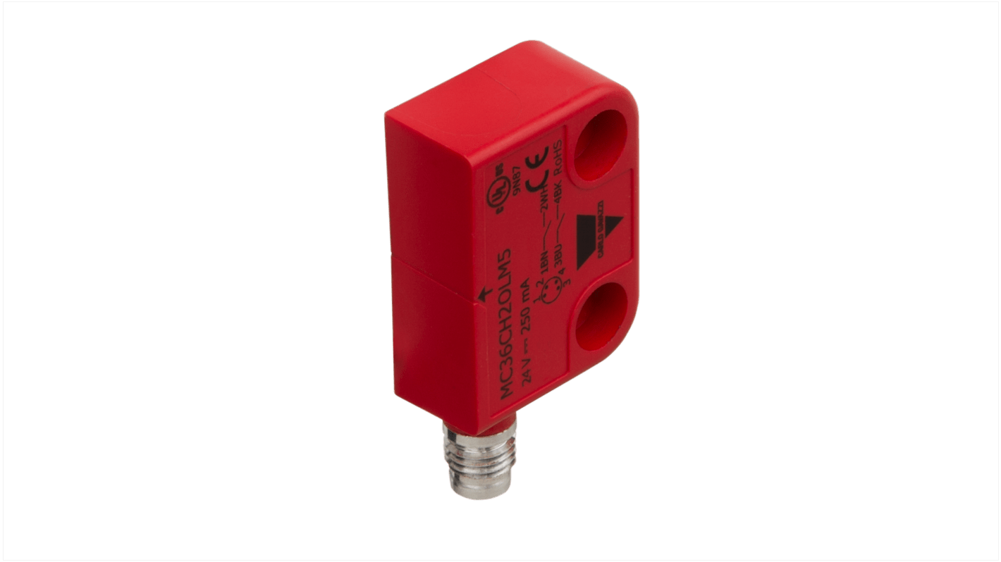 Carlo Gavazzi MC36C Series Magnetic Safety Switch, 12 → 24V ac/dc, Plastic Housing, NO/NC, Cable