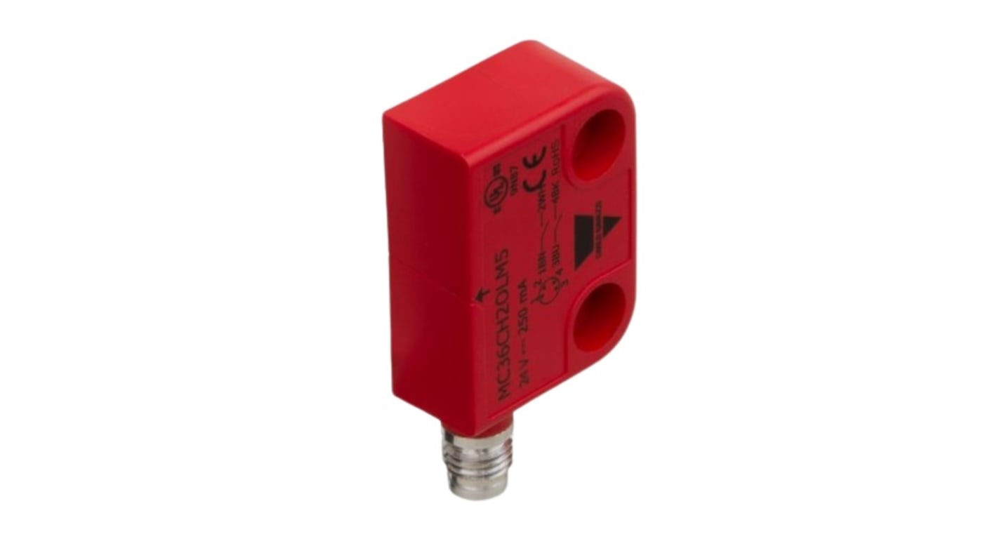 Carlo Gavazzi MC36C Series Magnetic Safety Switch, 12 → 24V ac/dc, Plastic Housing, 2NO, Cable