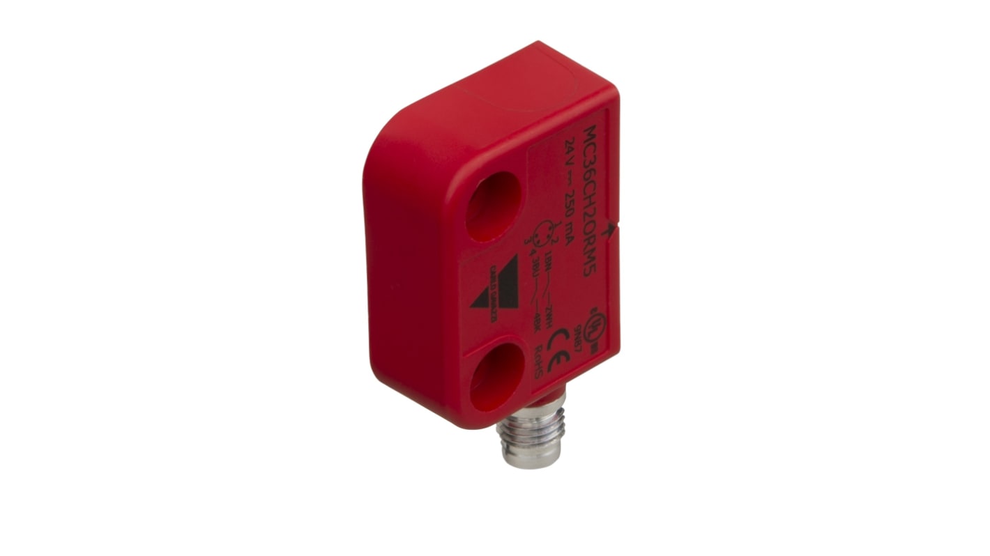 Carlo Gavazzi MC36C Series Magnetic Safety Switch, 12 → 24V ac/dc, Plastic Housing, 2NO, Cable