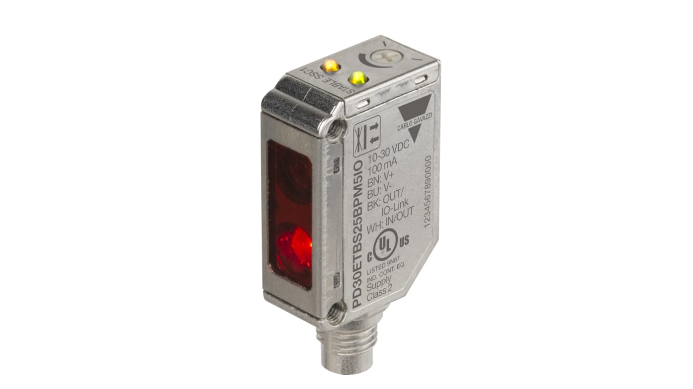 Rs-Online Sensore fotoelettrico Rettangolare Carlo Gavazzi a riflessione diffusa rilevamento 0 → 250 mm uscita PNP/NPN