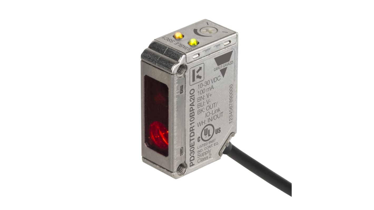 Rs-Online Sensore fotoelettrico Rettangolare Carlo Gavazzi a riflessione diffusa rilevamento 0 → 1000 mm uscita PNP/NPN