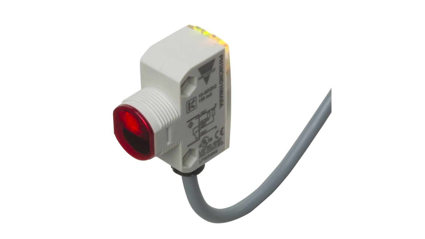 Rs-Online Sensore fotoelettrico Miniaturizzato Carlo Gavazzi a riflessione diffusa rilevamento 200 mm uscita PNP