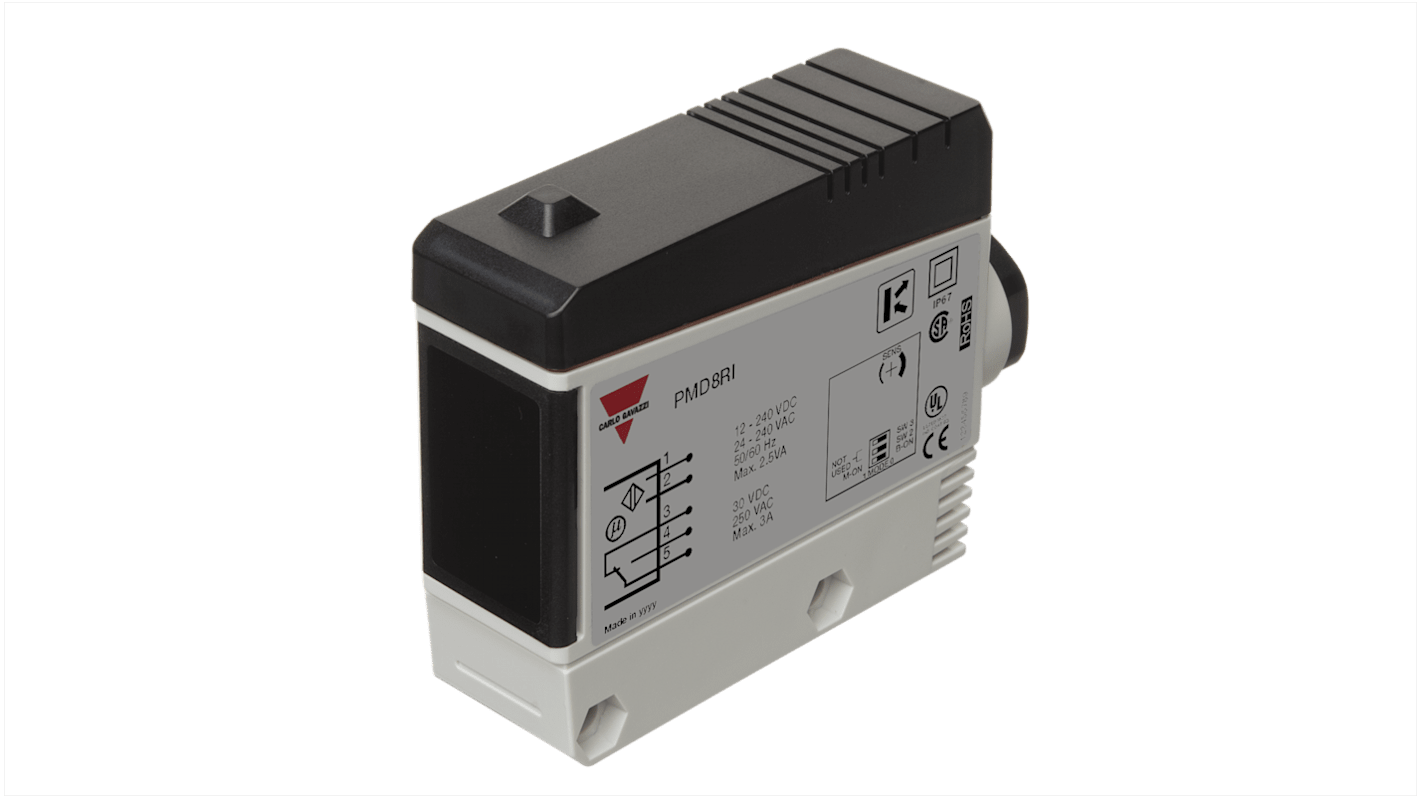 Rs-Online Sensore fotoelettrico Rettangolare Carlo Gavazzi a riflessione diffusa rilevamento 200 → 800 mm uscita SPDT