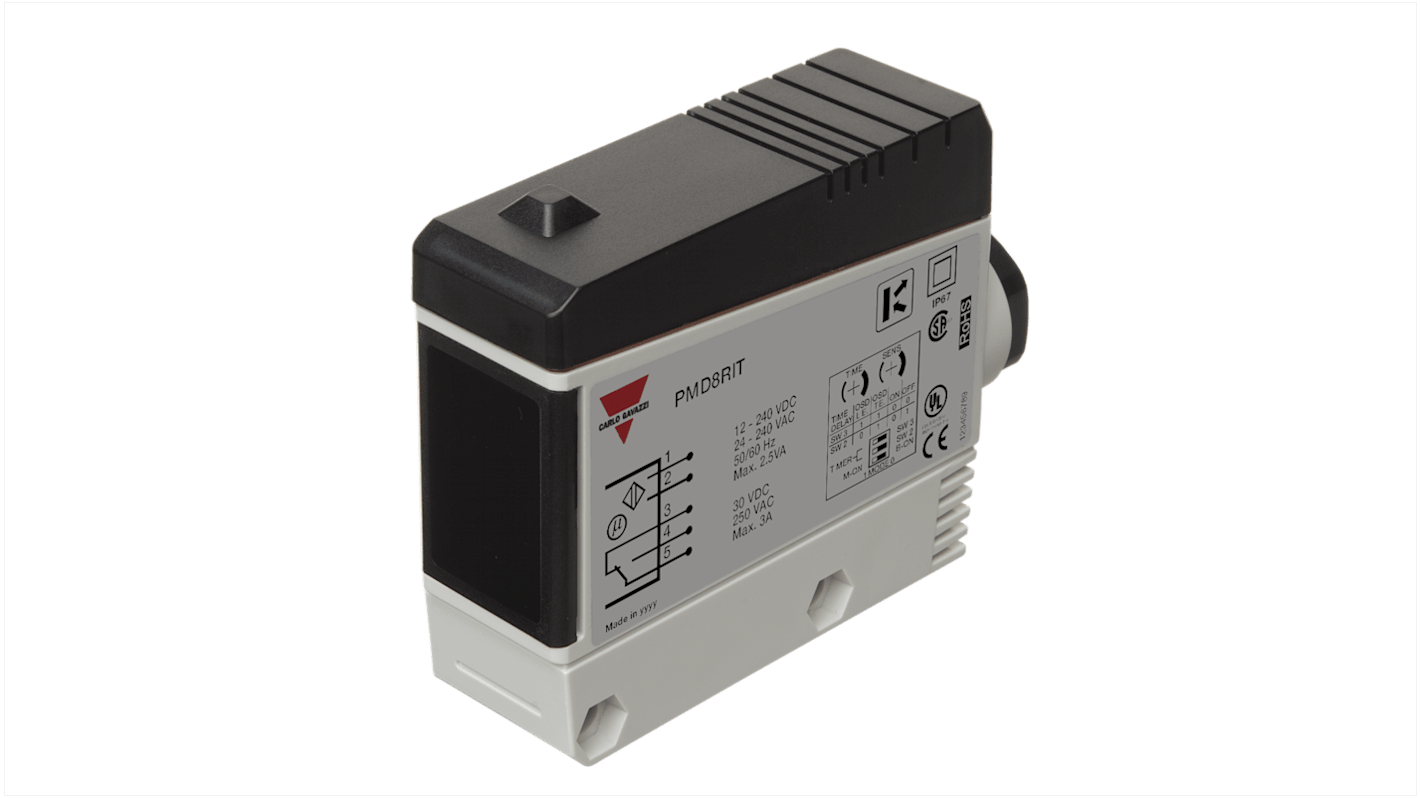 Rs-Online Sensore fotoelettrico Rettangolare Carlo Gavazzi a riflessione diffusa rilevamento 200 → 800 mm uscita SPDT