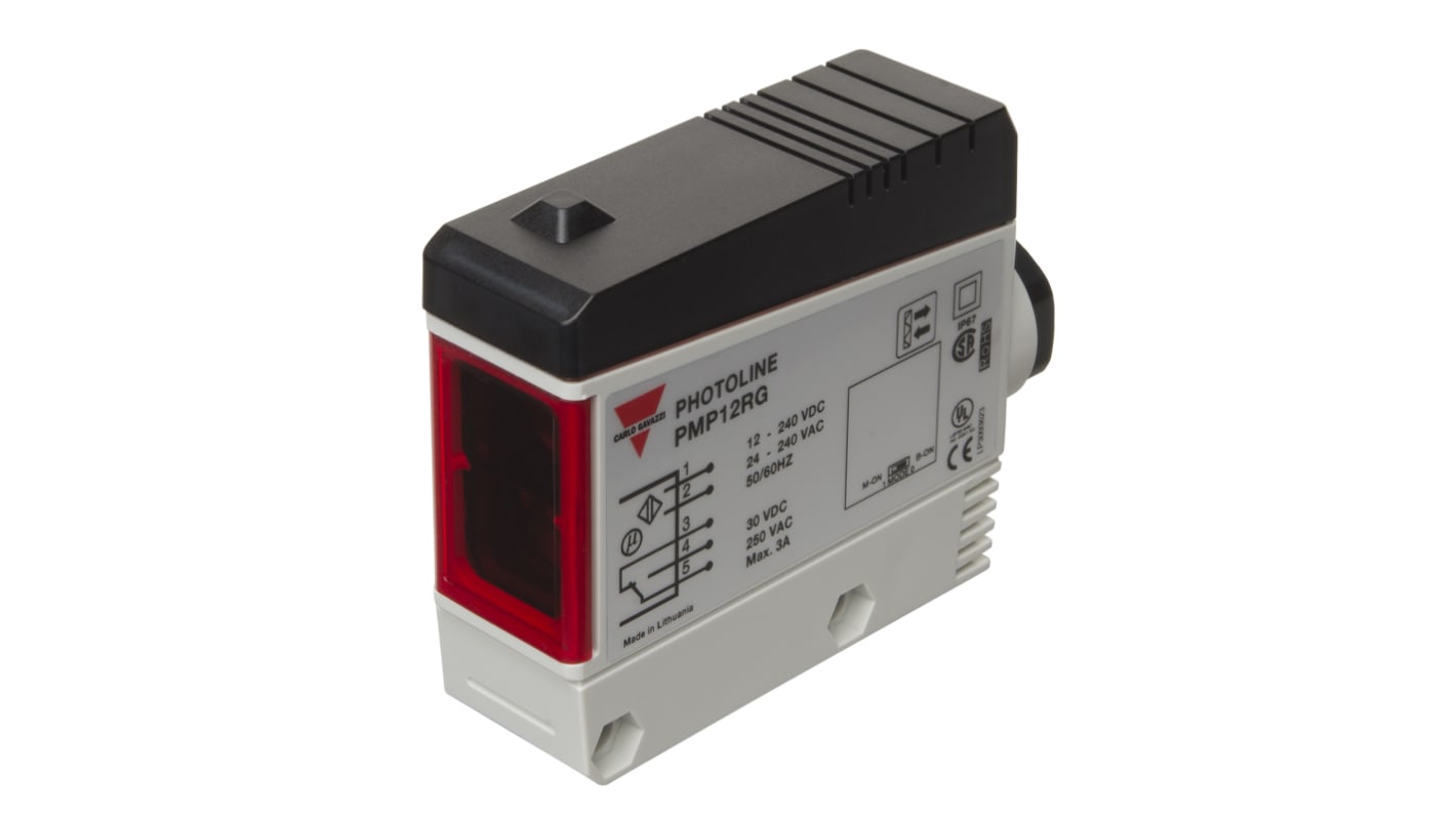 Rs-Online Sensore fotoelettrico Rettangolare Carlo Gavazzi Polarizzato retroriflettente rilevamento 6000 mm uscita SPDT