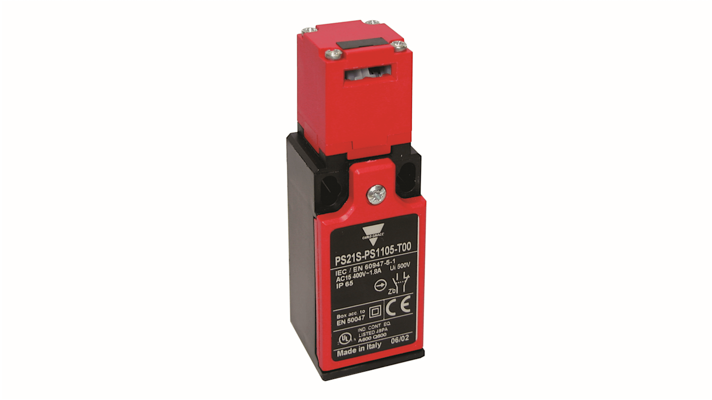 Carlo Gavazzi PS Series Key Safety Limit Switch, 1NO/1NC, IP65, 1NO/NC, Plastic Housing, 10A Max