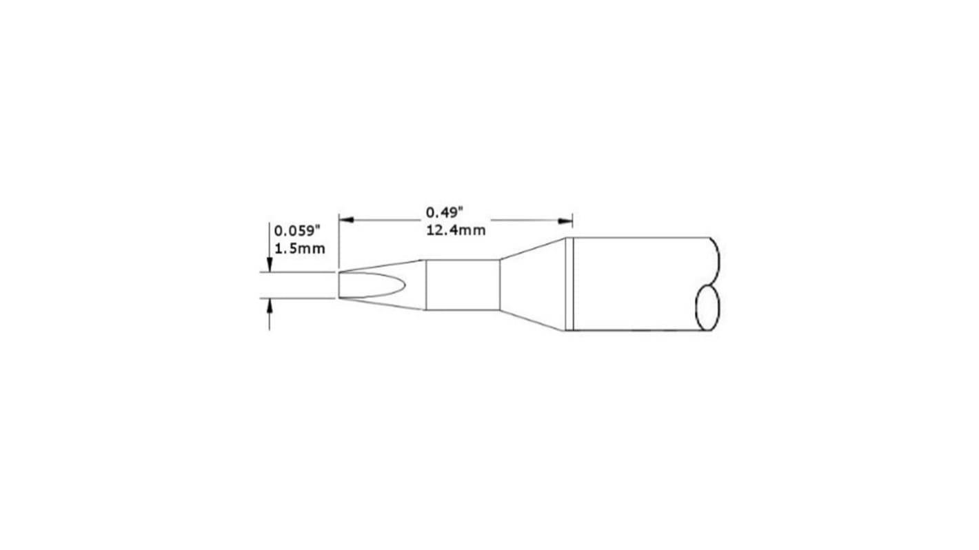 Punta saldatore Metcal CVC-7CH0015A, serie CVC, 1,5 mm, forma: Scalpello