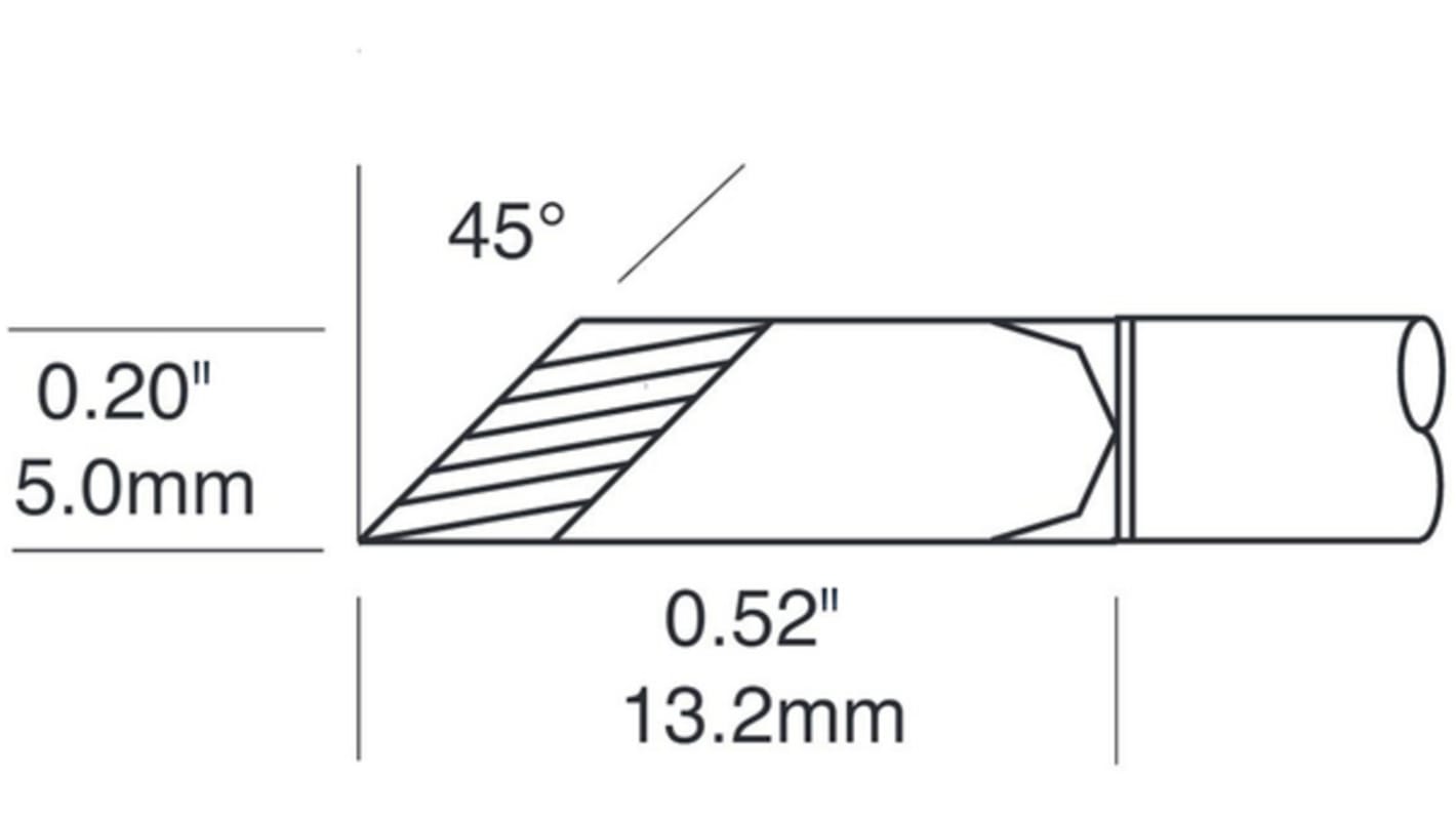 Metcal STTC-1173P 5 mm Knife Soldering Iron Tip for use with Metcal MX-500, MX-5200 and MX-5200 series Soldering System