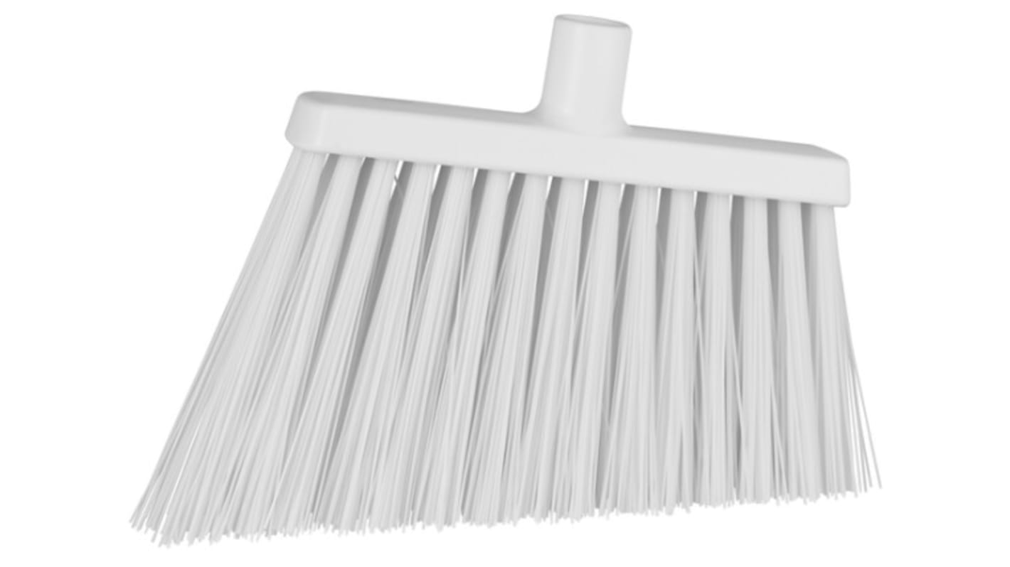 Vikan Broom, White With Polyester, Polypropylene, Stainless Steel Bristles for Food Industry, Wet Floors