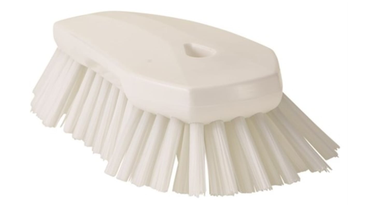 Vikan Yellow Hand Brush for Brushing Dry, Fine Particles, Floors with brush included