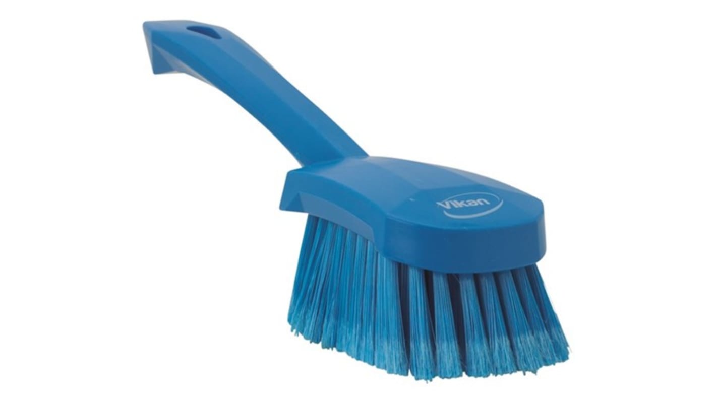 Vikan Soft Bristle Red Scrubbing Brush, 270mm bristle length, Polyester, Polypropylene, Stainless Steel bristle material