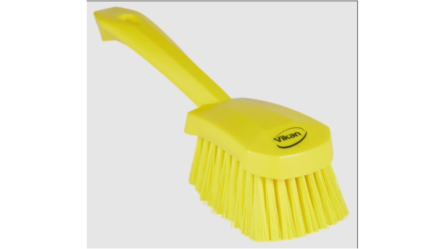 Vikan Yellow Hand Brush for General Cleaning, Glass with brush included