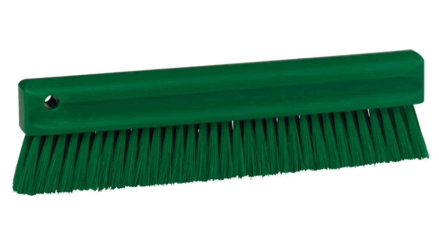 Vikan Broom, Green With Polyester, Polypropylene, Stainless Steel Bristles for  for General Purpose