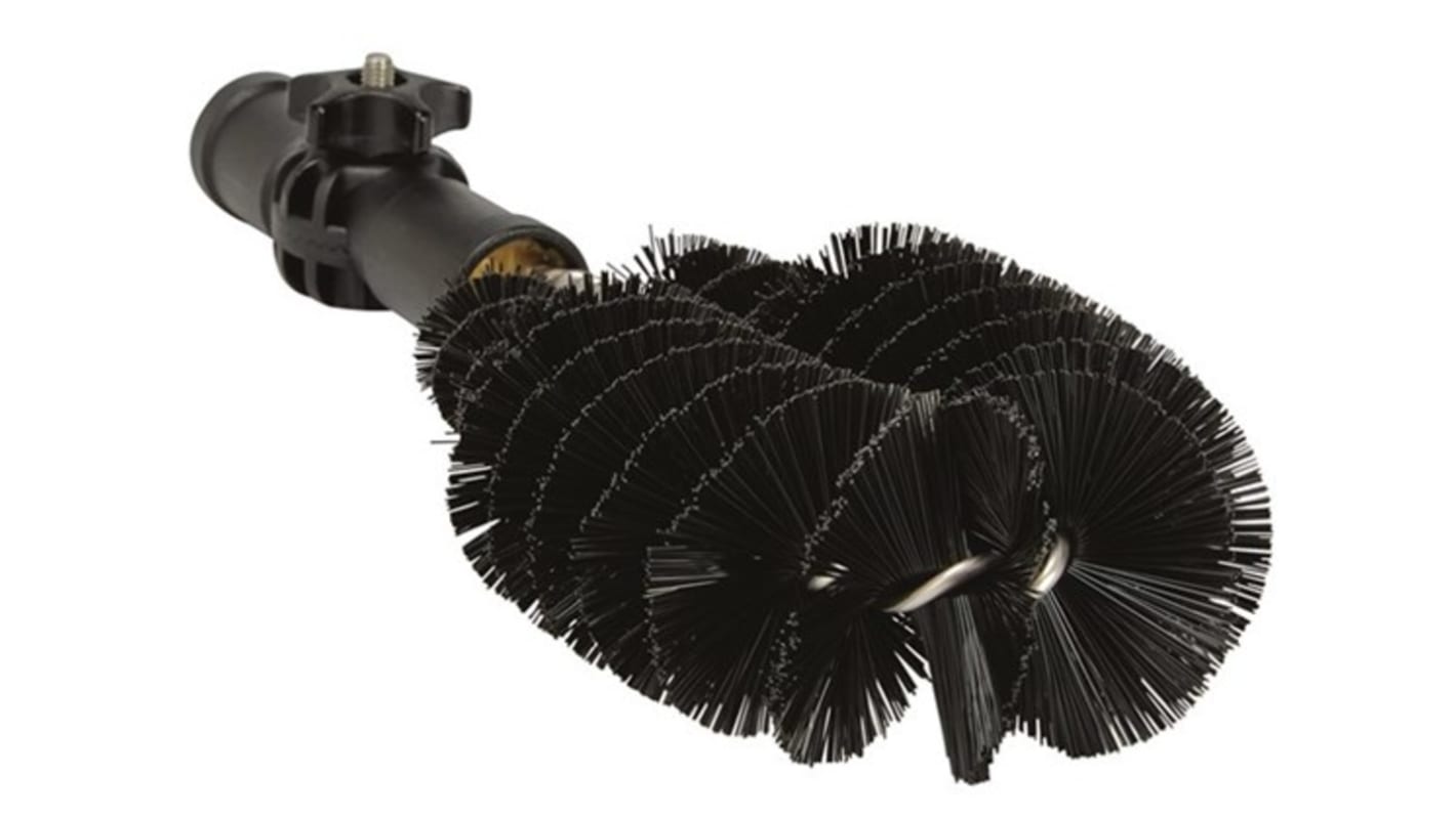 Vikan Hard Bristle Black Toilet Brush, Polyester, Polypropylene, Stainless Steel bristle material
