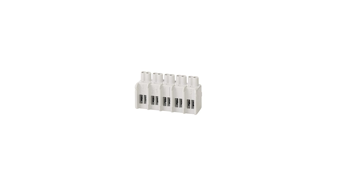 HENSEL DK Series Terminal Block, 5-Way, 20A, 1.5 - 4 mm² Wire, Clamp Termination