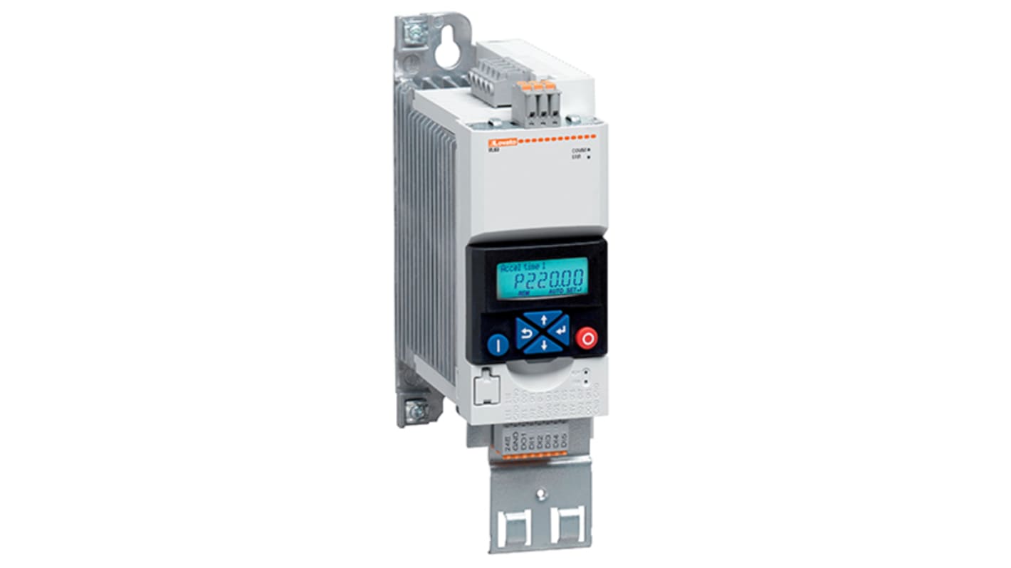 Lovato Variable Speed Drive, 0.75 kW, 3 Phase, 400-480 V, 2.4 A, VLB Series