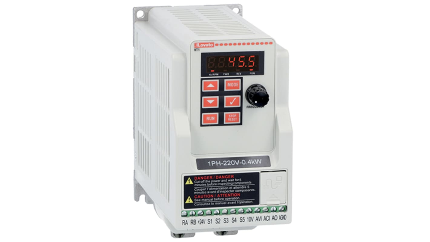 Lovato VT Series Communication Module for Use with Motors, 141mm Length, 0.4 kw, 1-Phase, 200 → 240 V ac