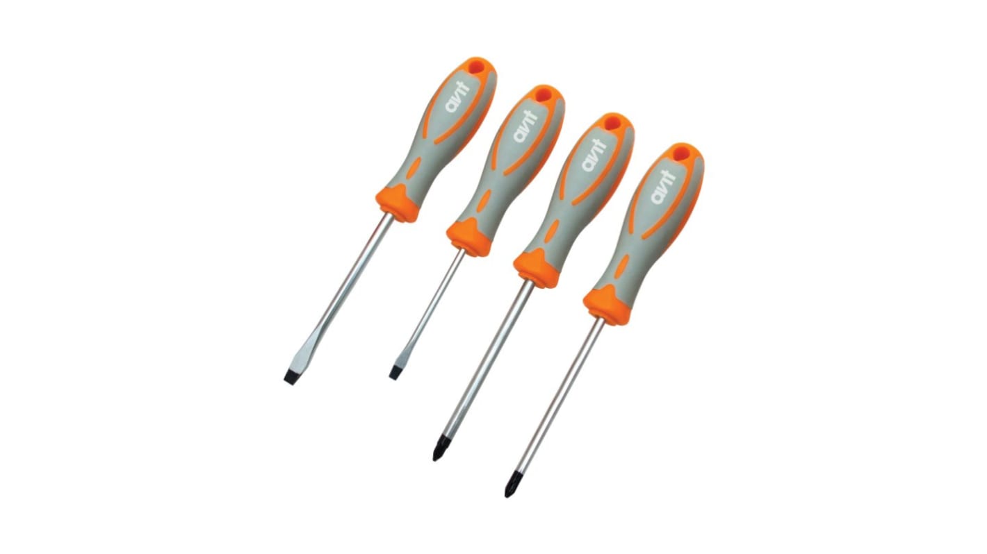 Avit Pozidriv, Slotted Screwdriver Set, 4-Piece