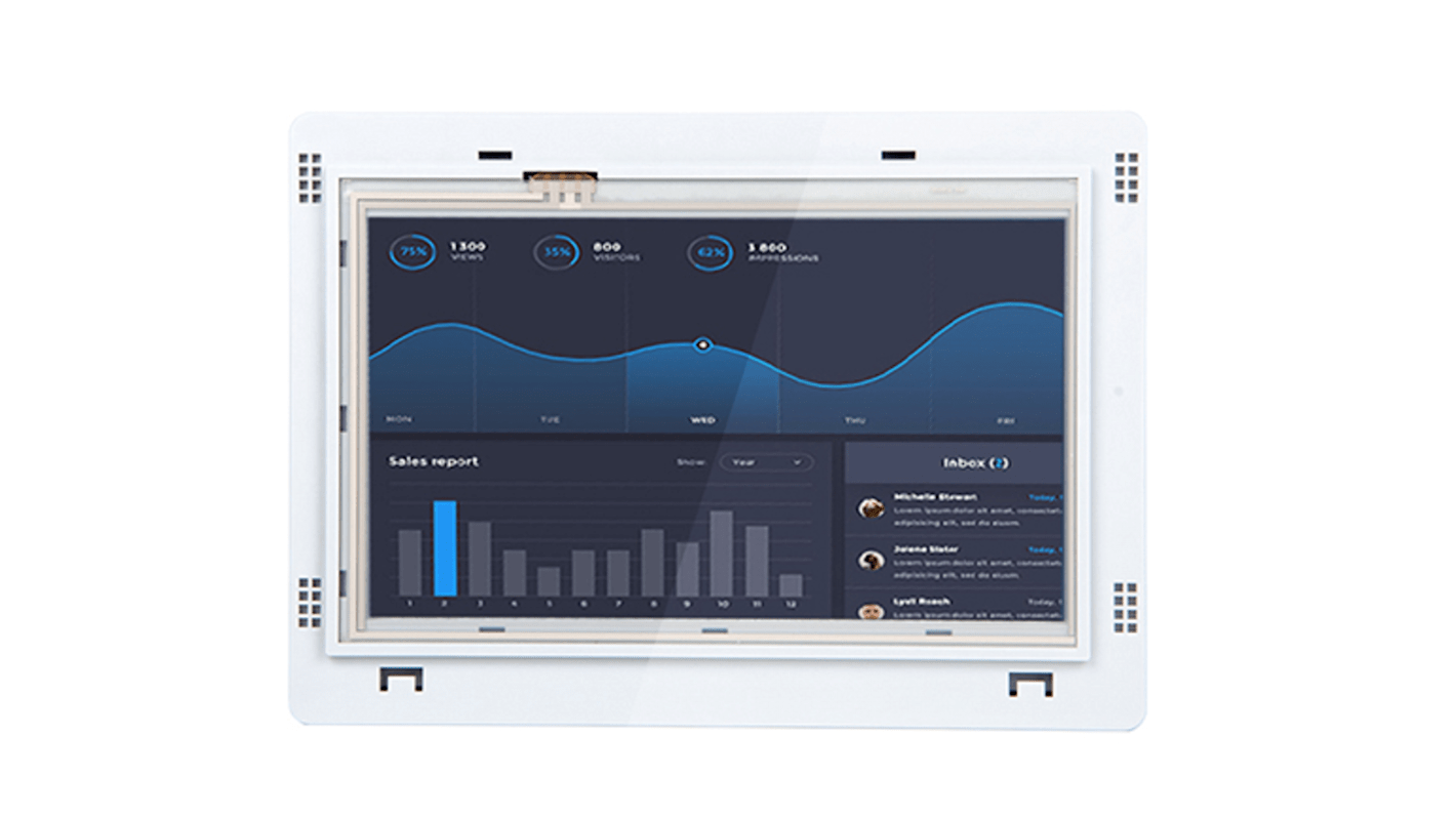 RS PRO, HMI-Anzeige und Tastenfeld, TFT LCD, 800 x 480pixels, 7 Zoll, 12 → 28 V DC