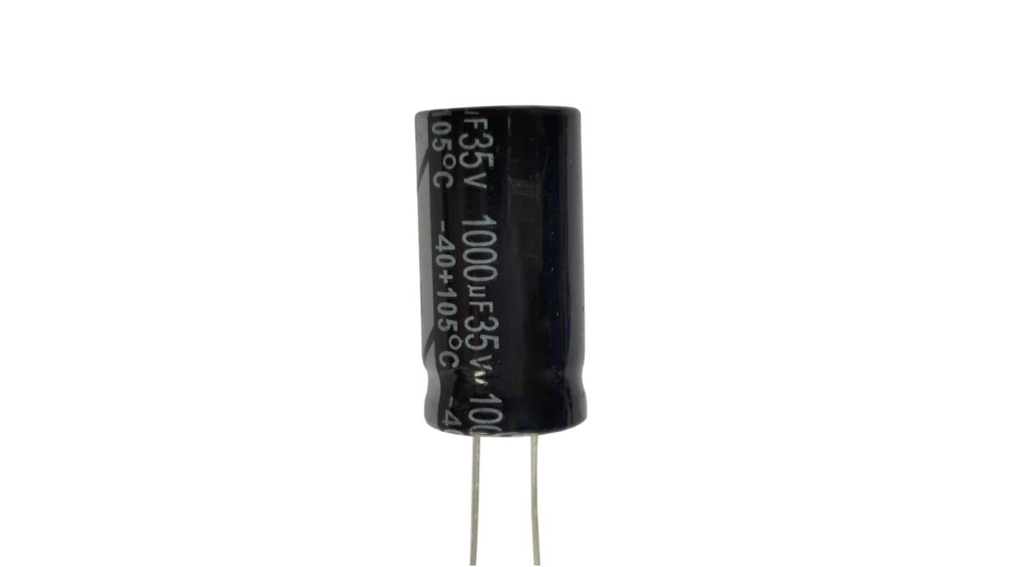 RS PRO 1000μF Aluminium Electrolytic Capacitor 35V dc, Radial, Through Hole