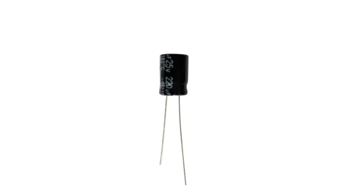 Condensateur RS PRO, Aluminium électrolytique 220μF, 25V c.c.